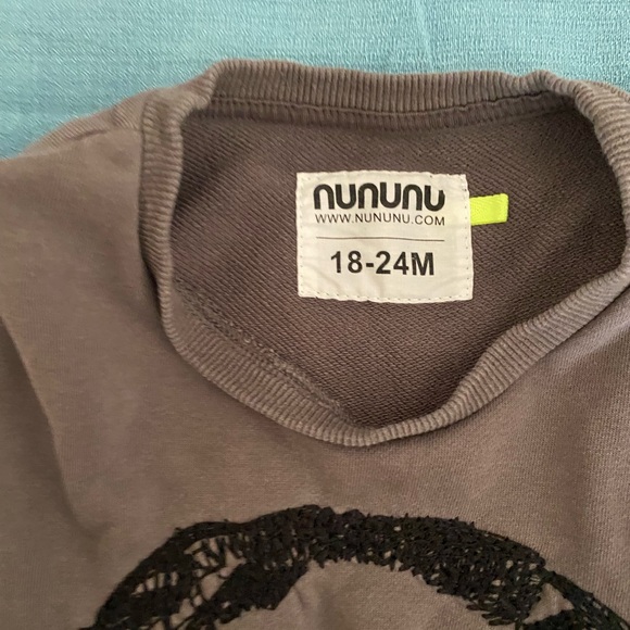 Nununu grey sweater size 18 to 24 months - Picture 4 of 5